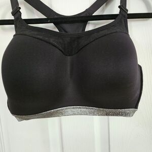 NWOT Victoria's Secret Black and Silver Racerback Sports Bra